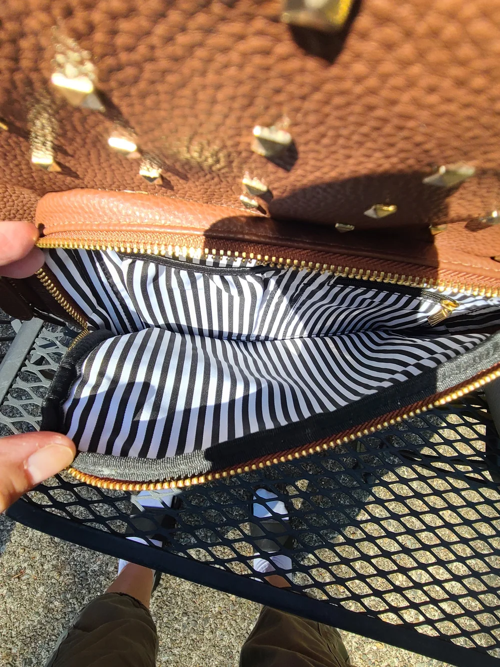 Rad Rev NEW Brown Studded Leather Backpack - Compact Daypack